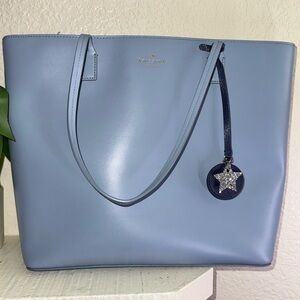 Kate Spade NY Grecia Kearny Street Blue Tote Bag Star & Moon Dusk City Scape